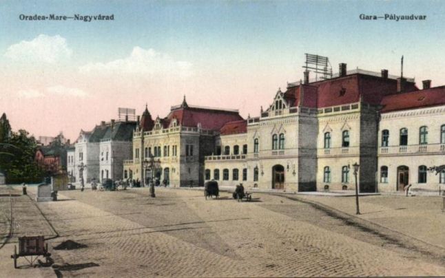 A nagyváradi pályaudvar egy XX. század eleji képeslapon