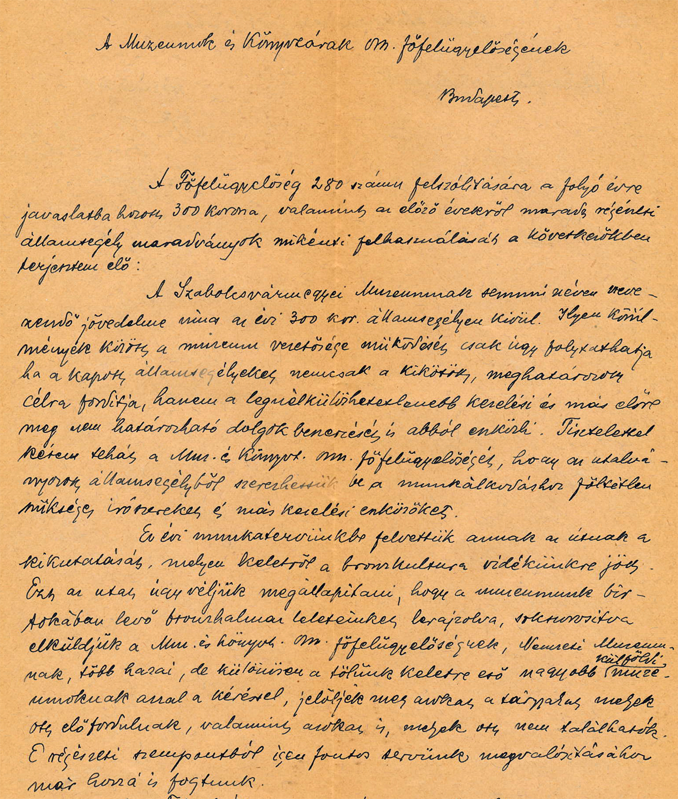 A Jósa András Múzeum Irattárában őrzött kérvény megjelöli azt is, hogy miért is volt olyan fontos a másológép.