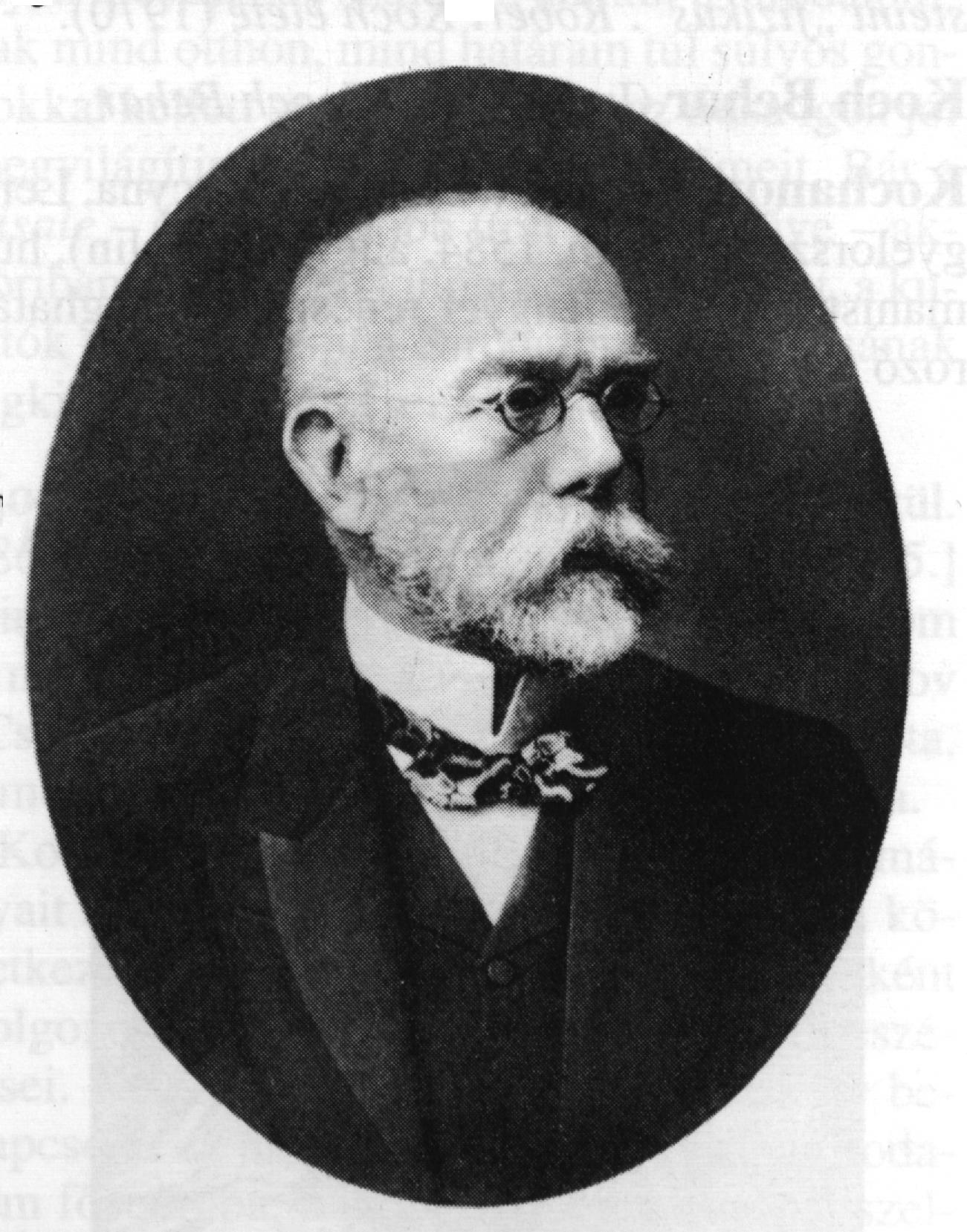 Robert Koch (1843‒1910) mikrobiológus, a tuberkulózis kórokozójának felfedezője